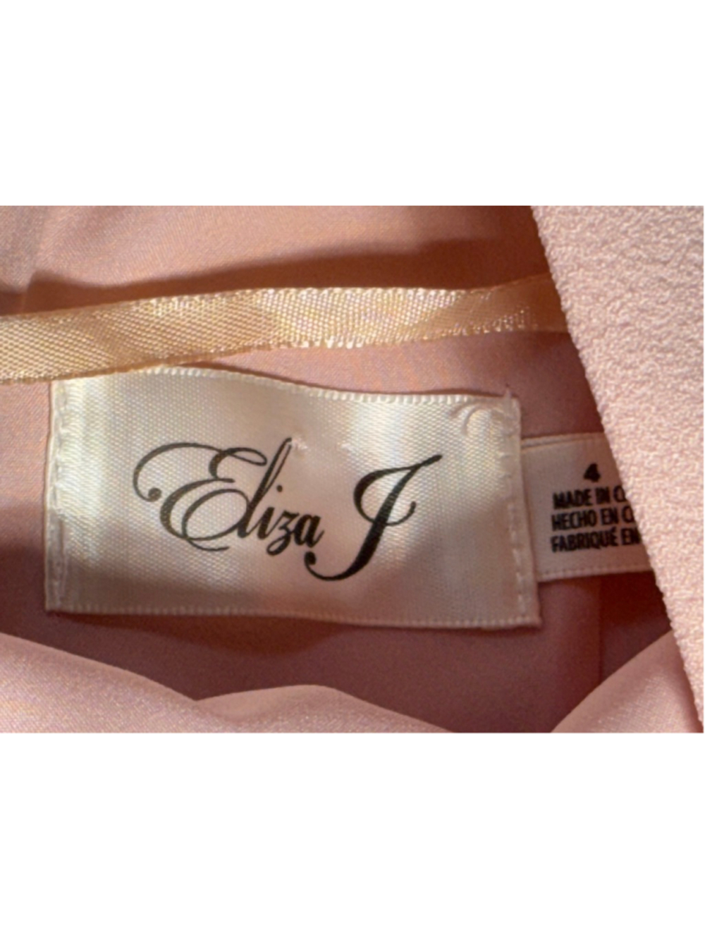 NWT Eliza J Blush Pink Textured Midi Dress | Size 4 Sleeveless Pocket A-Line - Picture 8 of 11